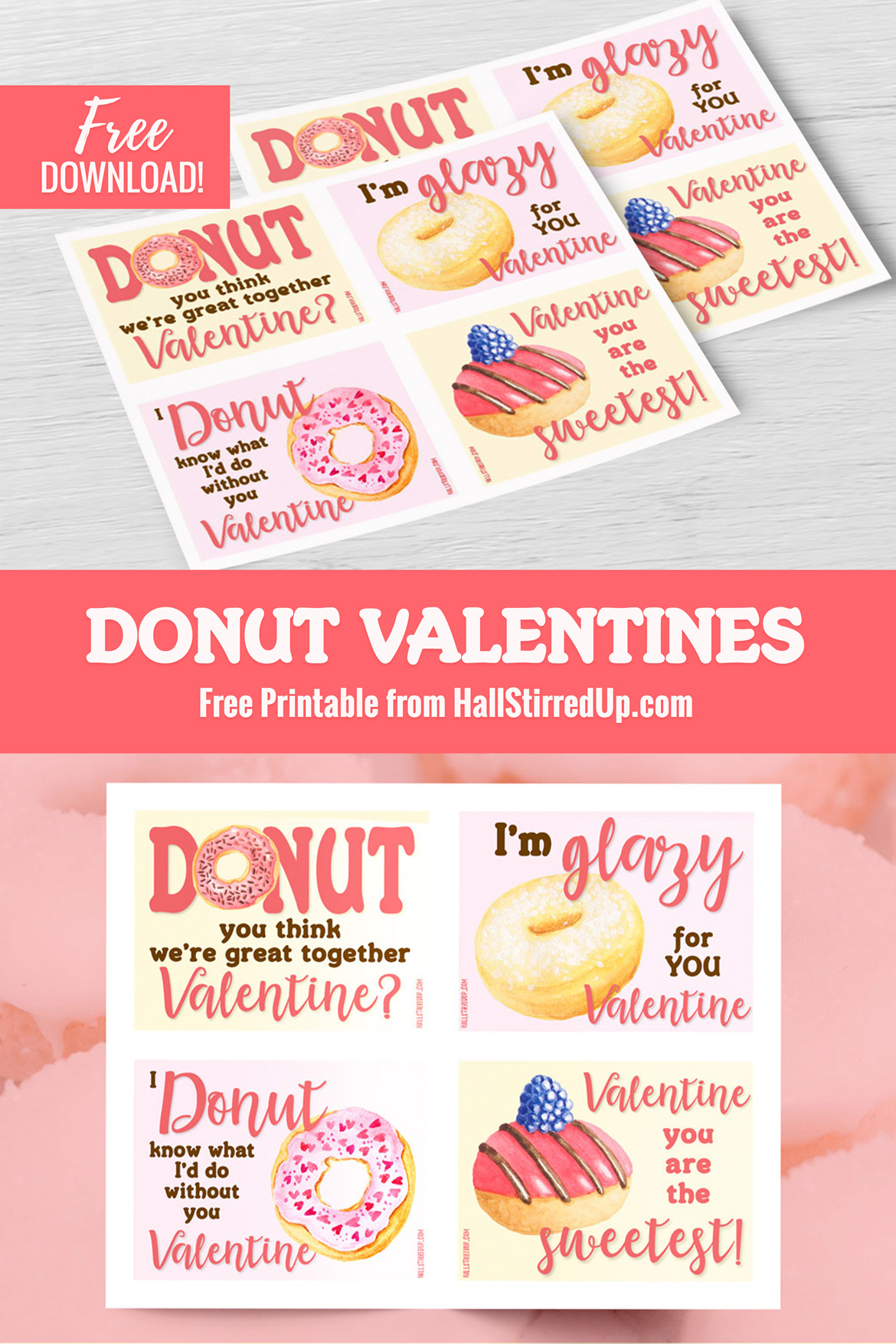 DONUT miss this fun Valentine printable
