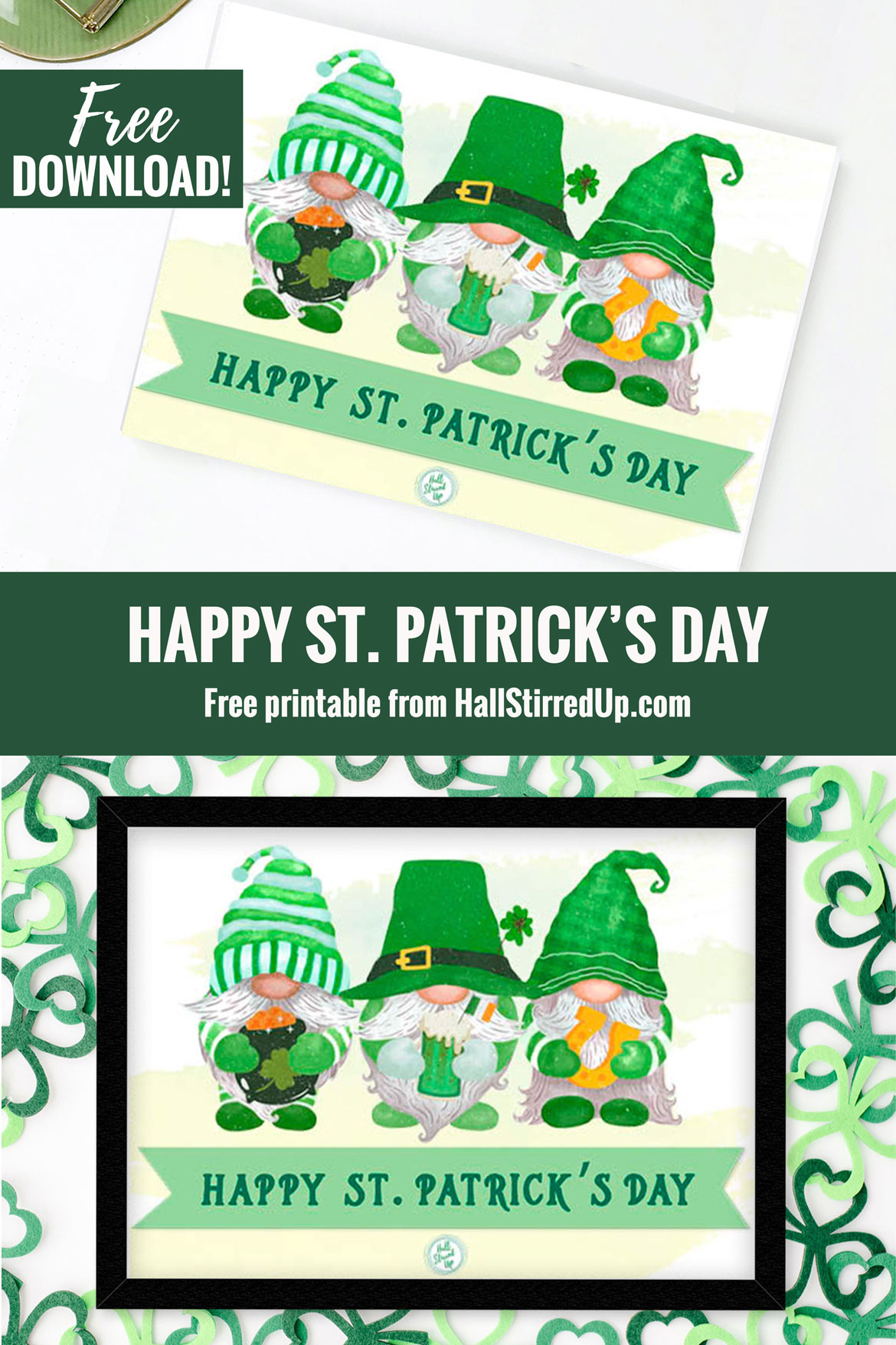 It's a festive St. Patrick's Day free printable