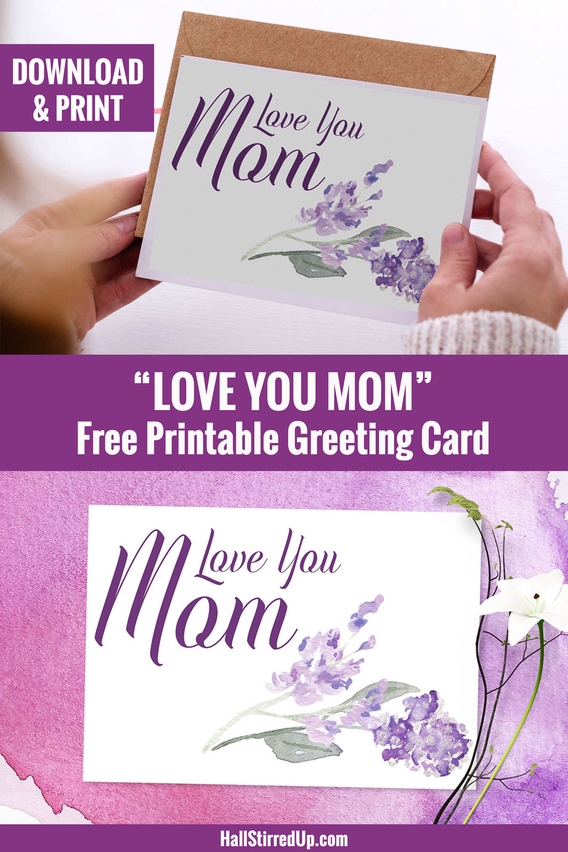 Happy Mother's Day and a free printable card for Mom