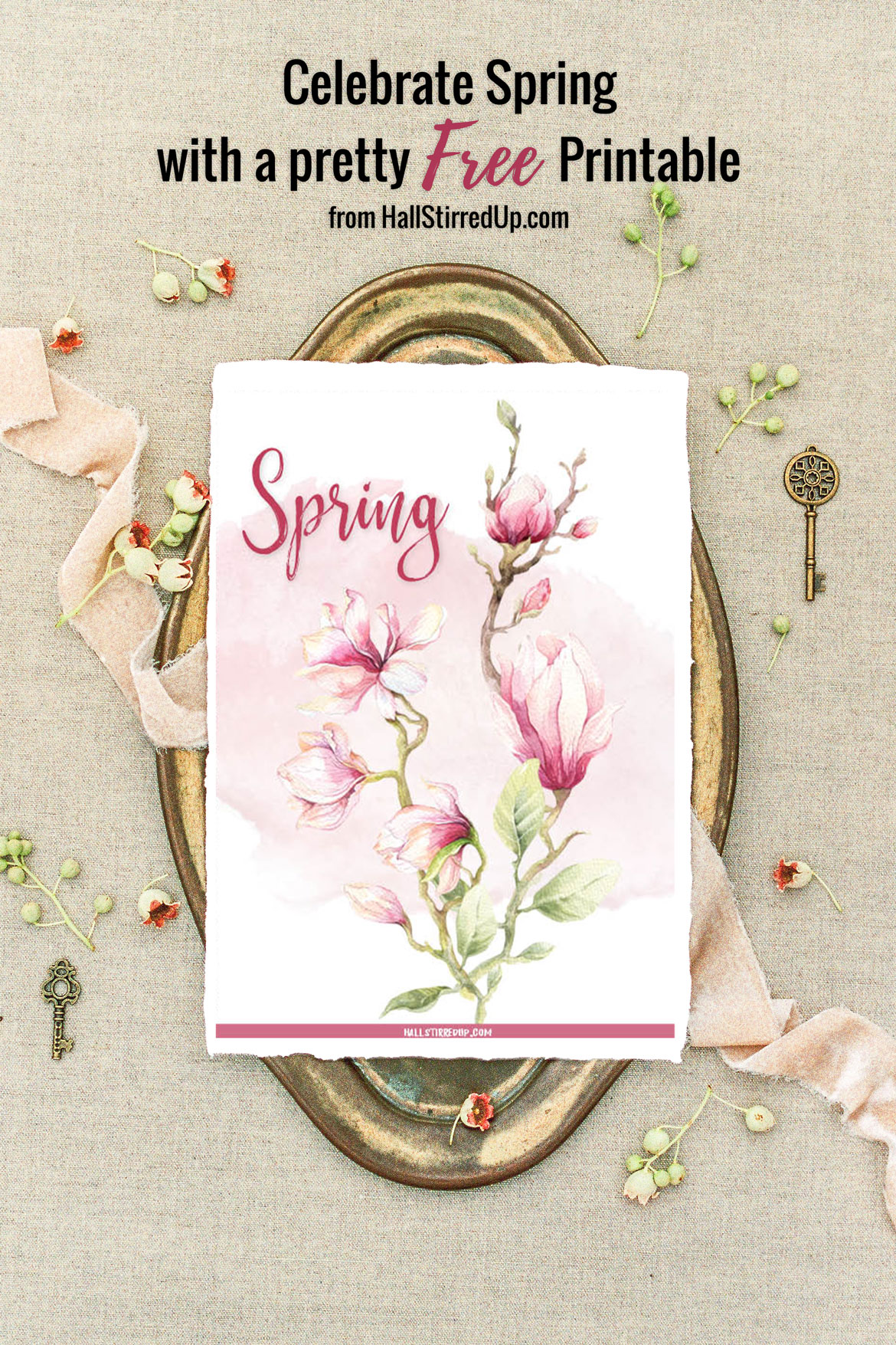 Celebrate spring with a pretty free printable
