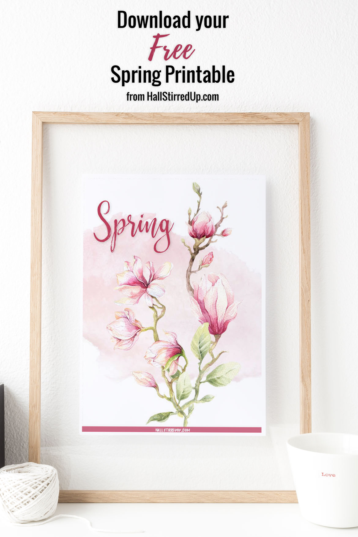 Spring beginnings include a pretty free printable