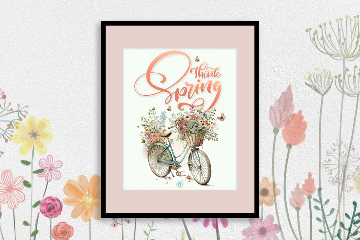 Think Spring! Includes pretty free printable