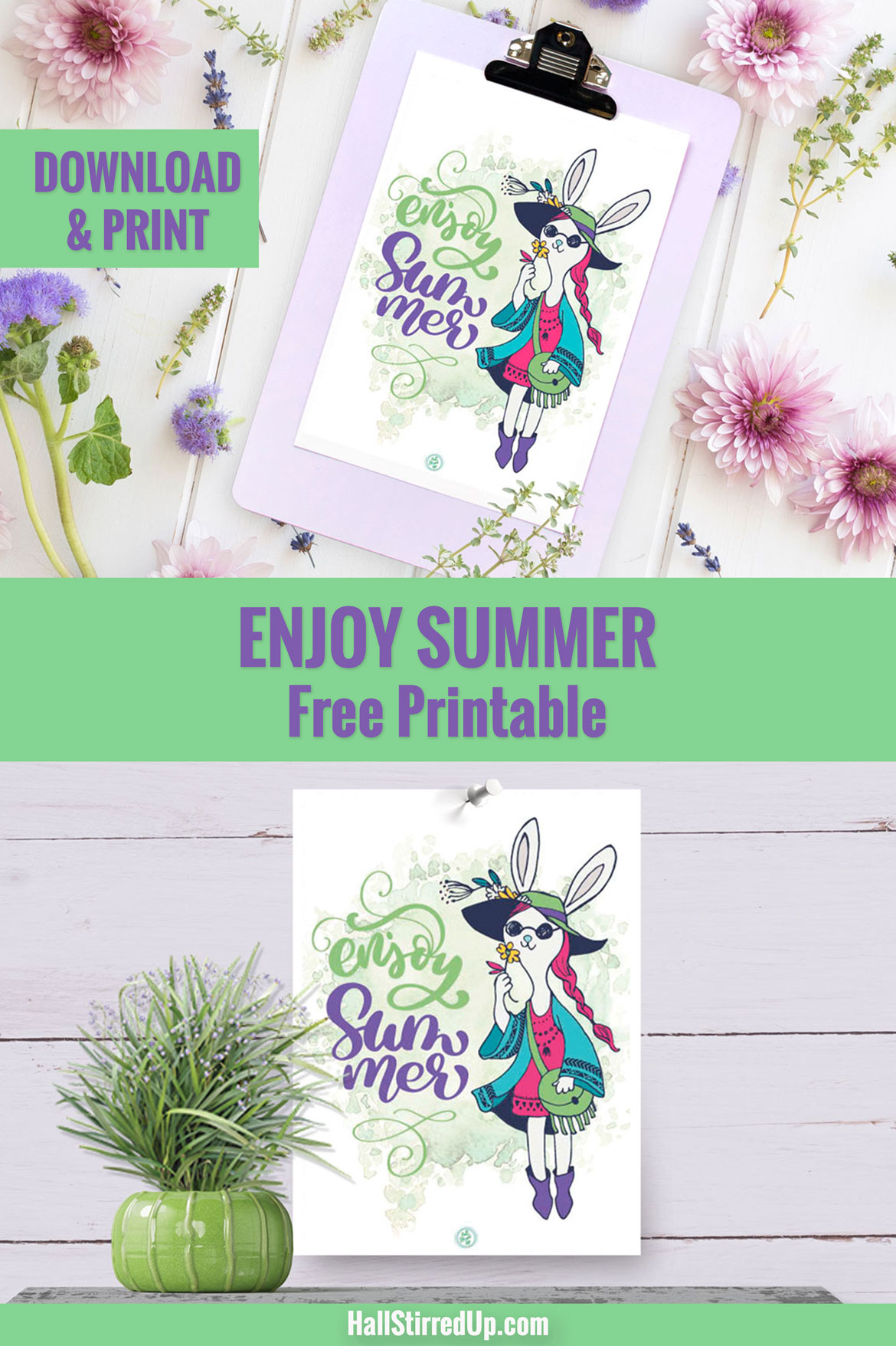 Enjoy Summer Fun and free boho printable