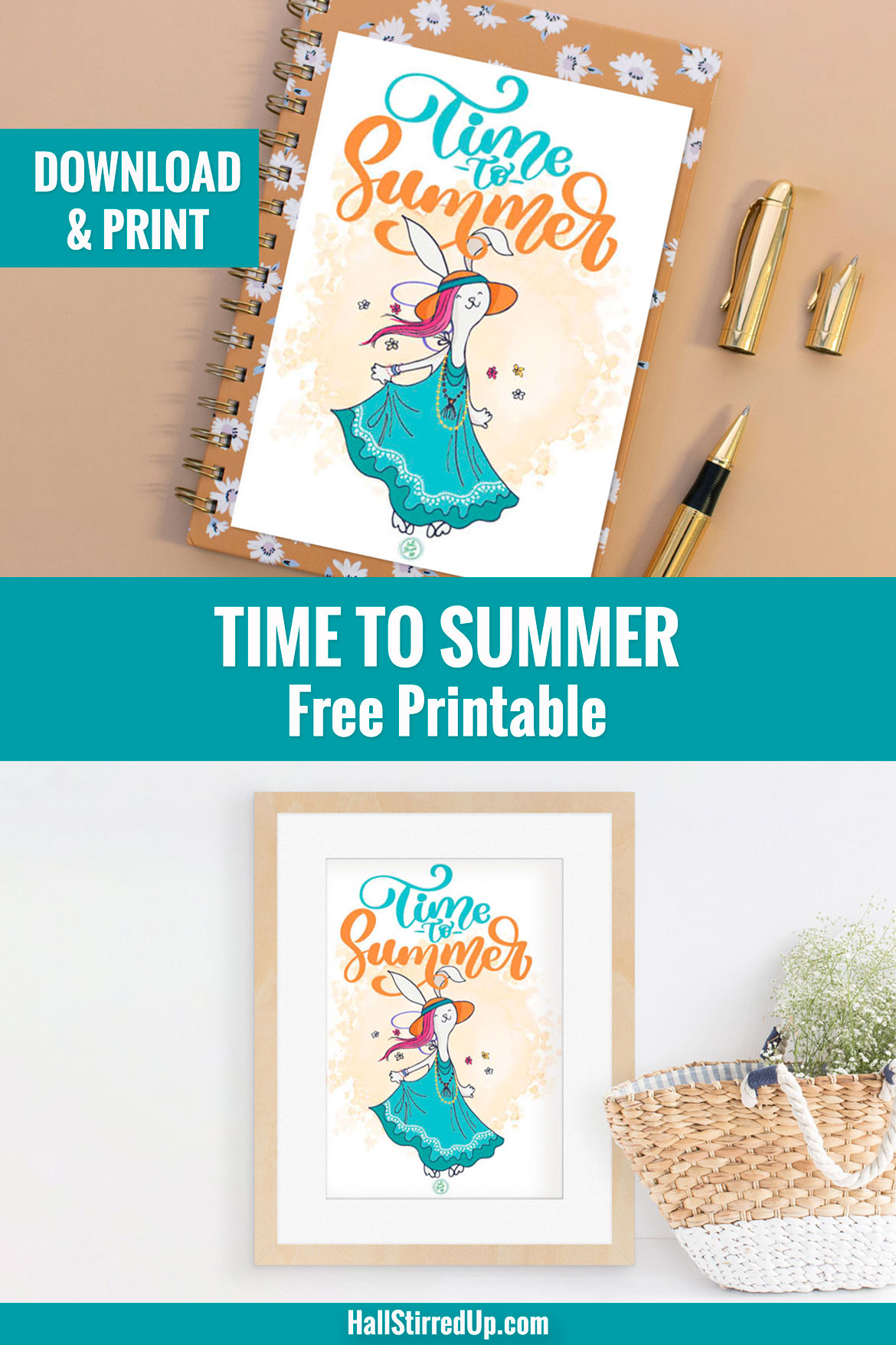 Time to summer! Free boho-inspired printable