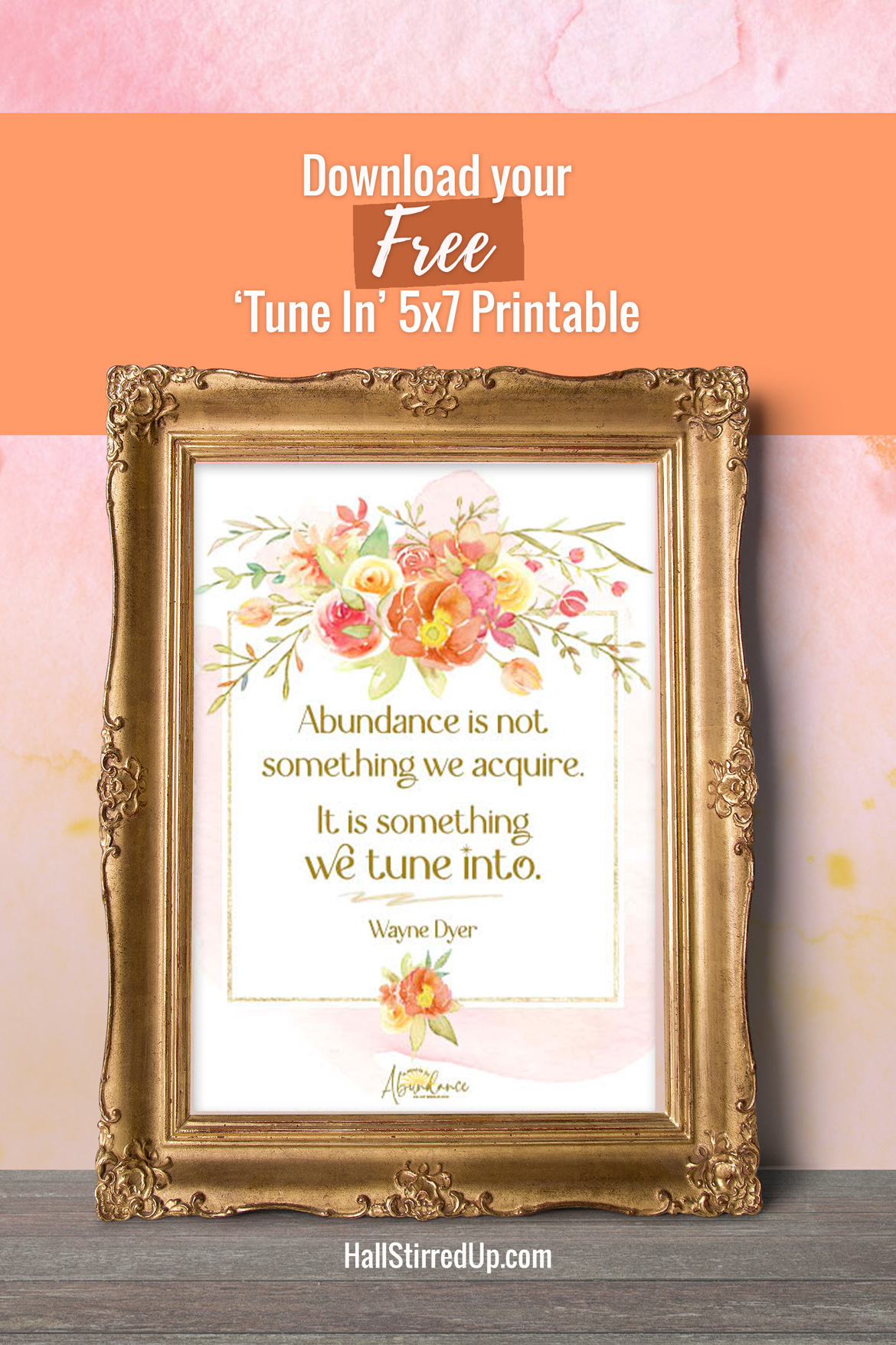 Tune in to abundance! Includes free printable