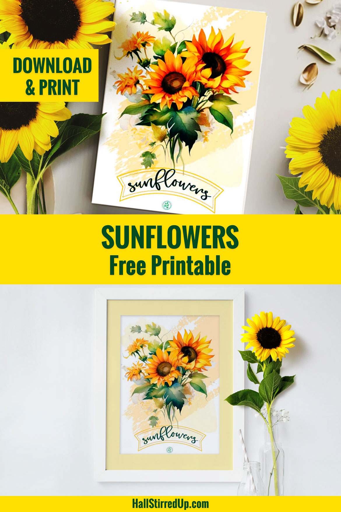 I love Sunflowers! Includes free printable