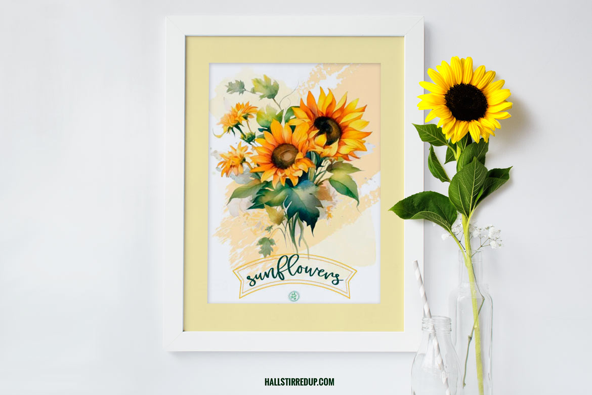 I love Sunflowers! Includes free printable