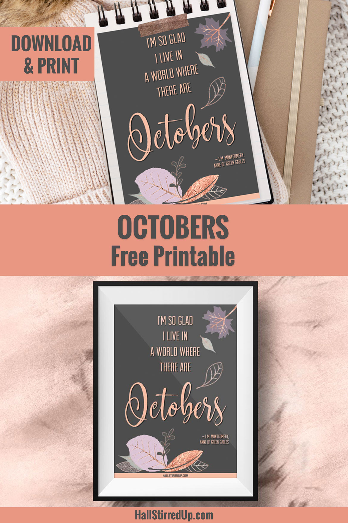 Happy October free printable