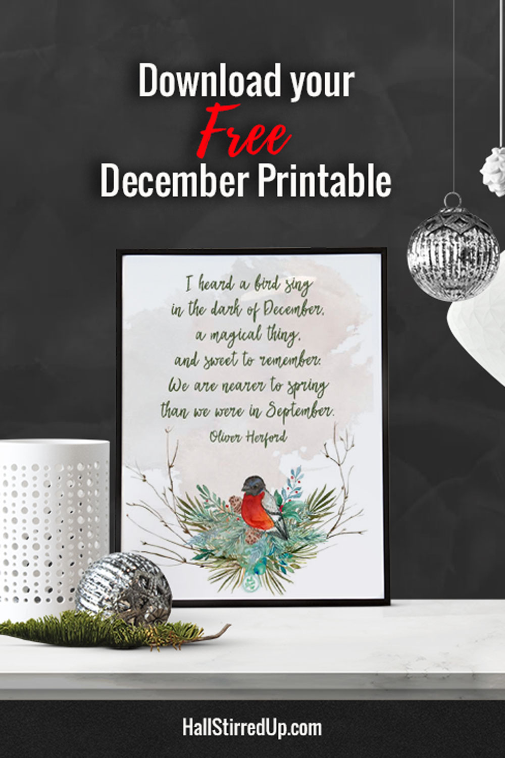 It's a new December Quote printable