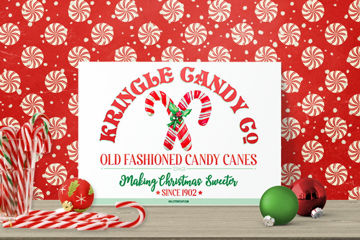 Share holiday fun with a free Kringle Candy Co. printable sign