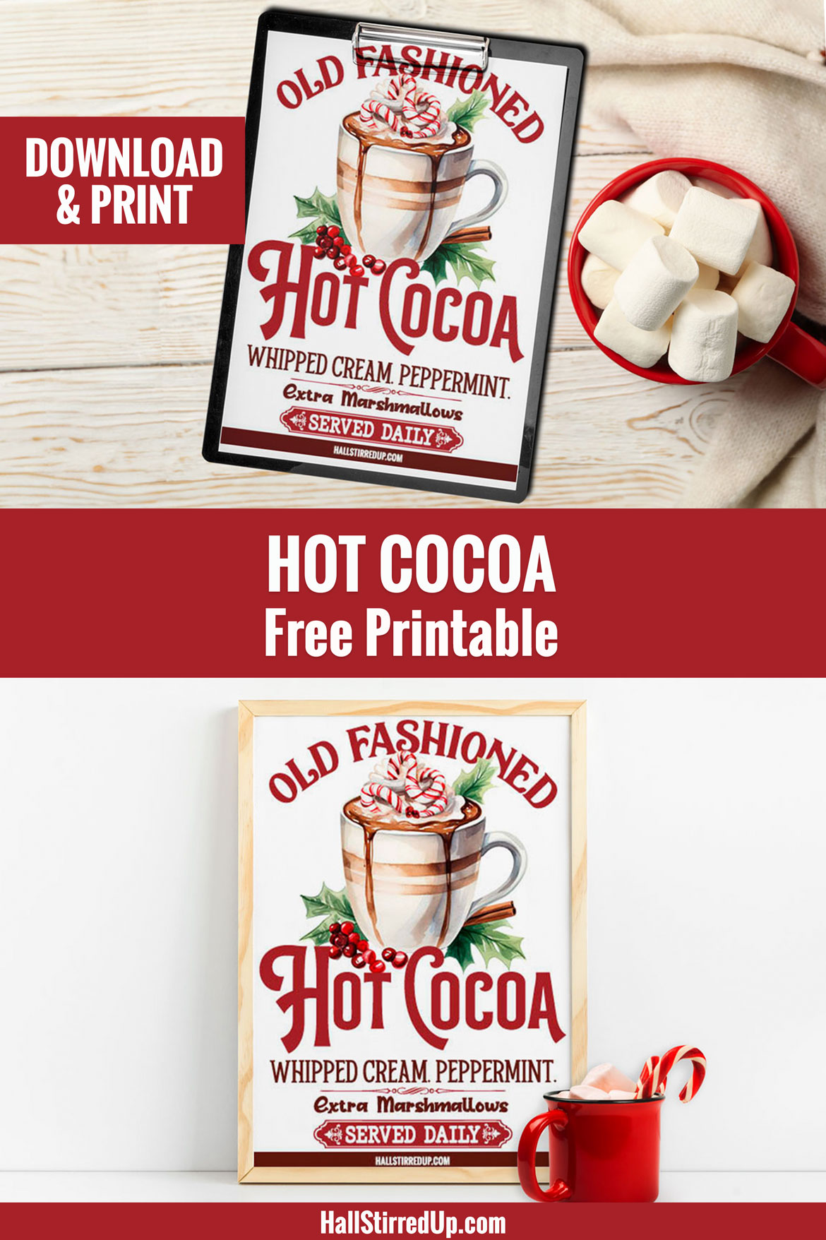 Enjoy the season with a free 'Hot Cocoa' printable sign