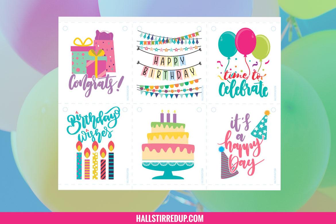 Download a free Birthday Celebration printable bunting