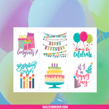 Download a free Birthday Celebration printable bunting