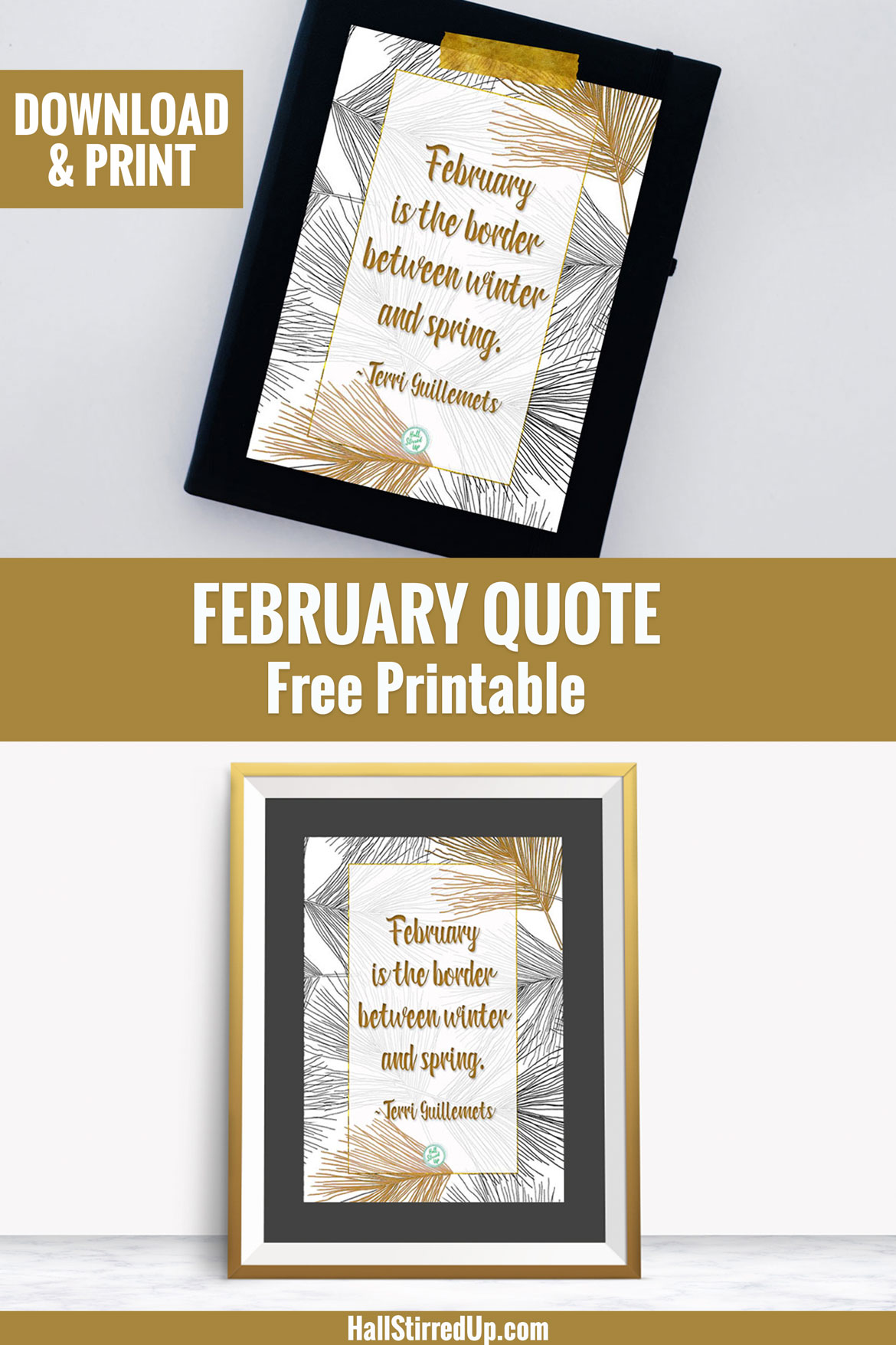 February Quote and a new free printable