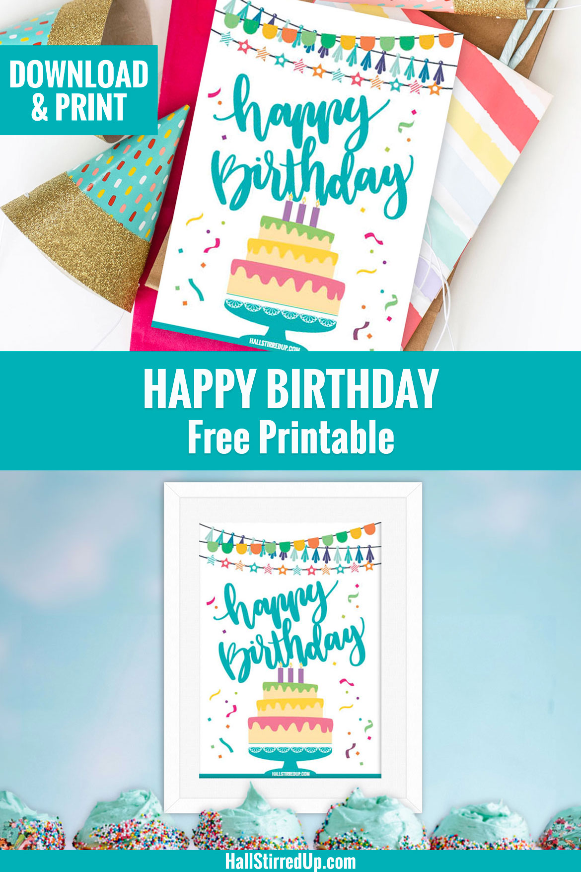 Say Happy Birthday with a fun free printable