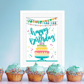 Say Happy Birthday with a fun free printable
