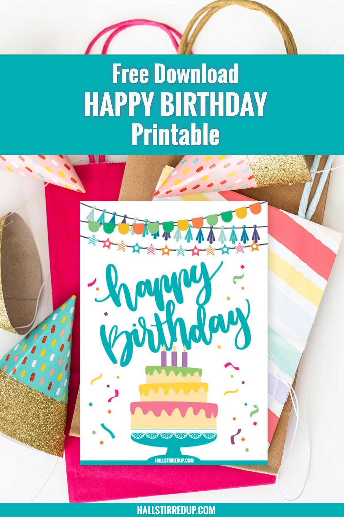 Say Happy Birthday with a fun free printable