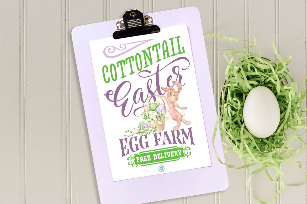 Celebrate with a fun ‘Cottontail Easter Egg Farm’ sign!