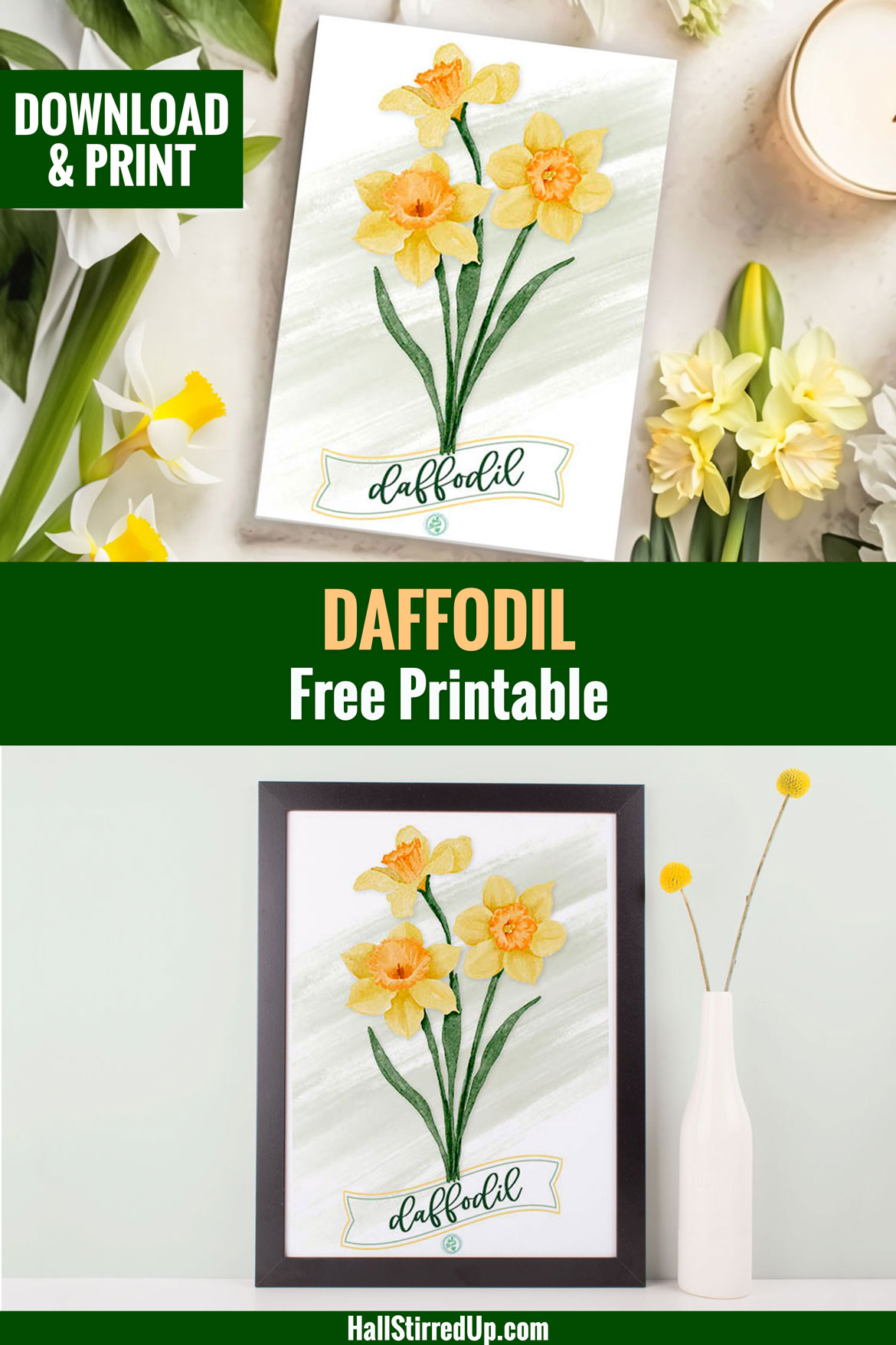 I love Daffodils Includes free printable